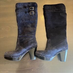 Rockport - Knee-high Suede Shearling Lined Boots